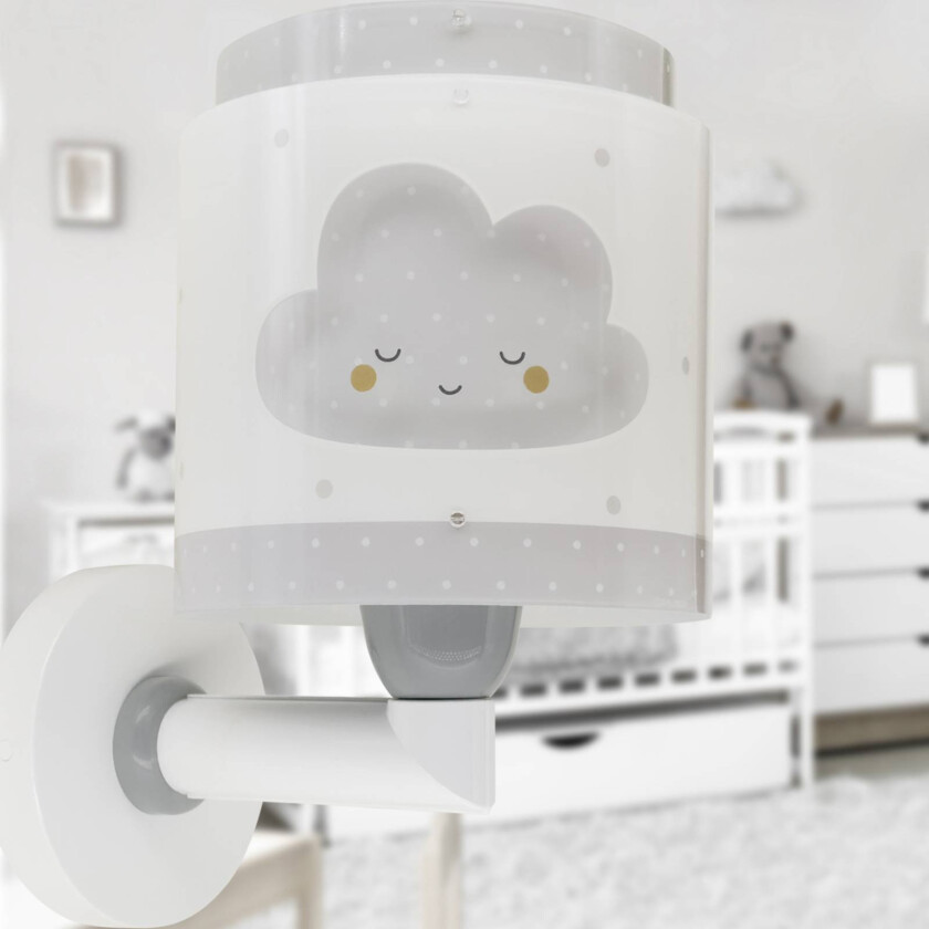 Baby Dreams vegglampe med støpsel, grå