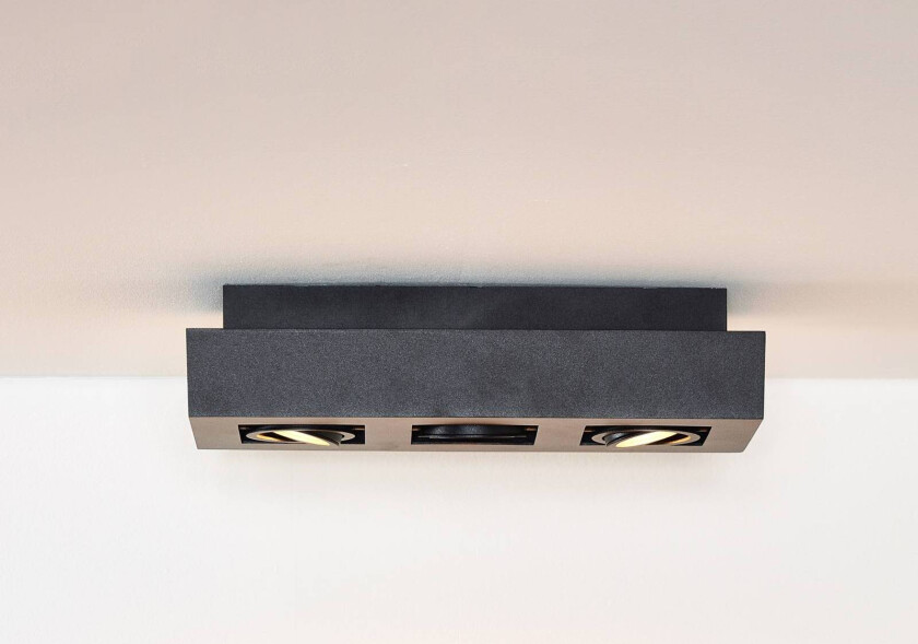 Downlight Xirax, 3 lyskilder, svart