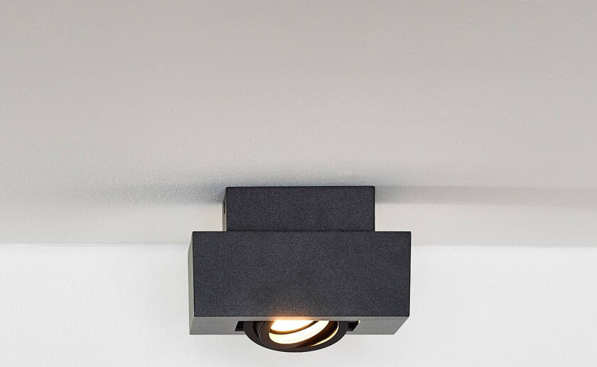 Downlight Xirax, 1 lyskilde, svart