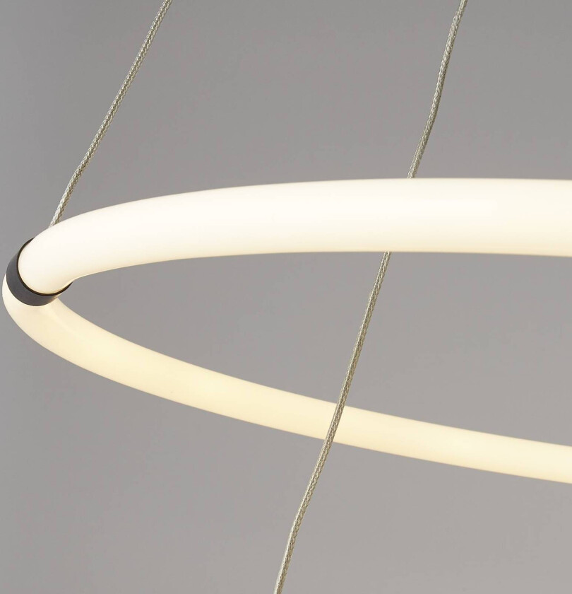 Revolve LED hengelampe, 2 lyskilder, hvit, akryl, dimbar