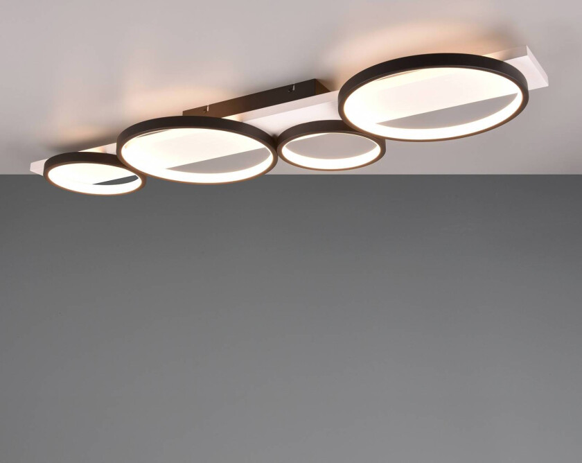 LED-taklampe Medera, 4 lyskilder, svart
