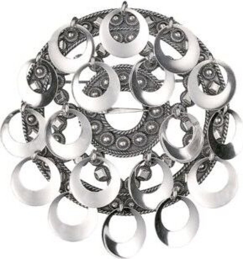 Sølje Romsdal i 830 oksidert sølv med ringløv