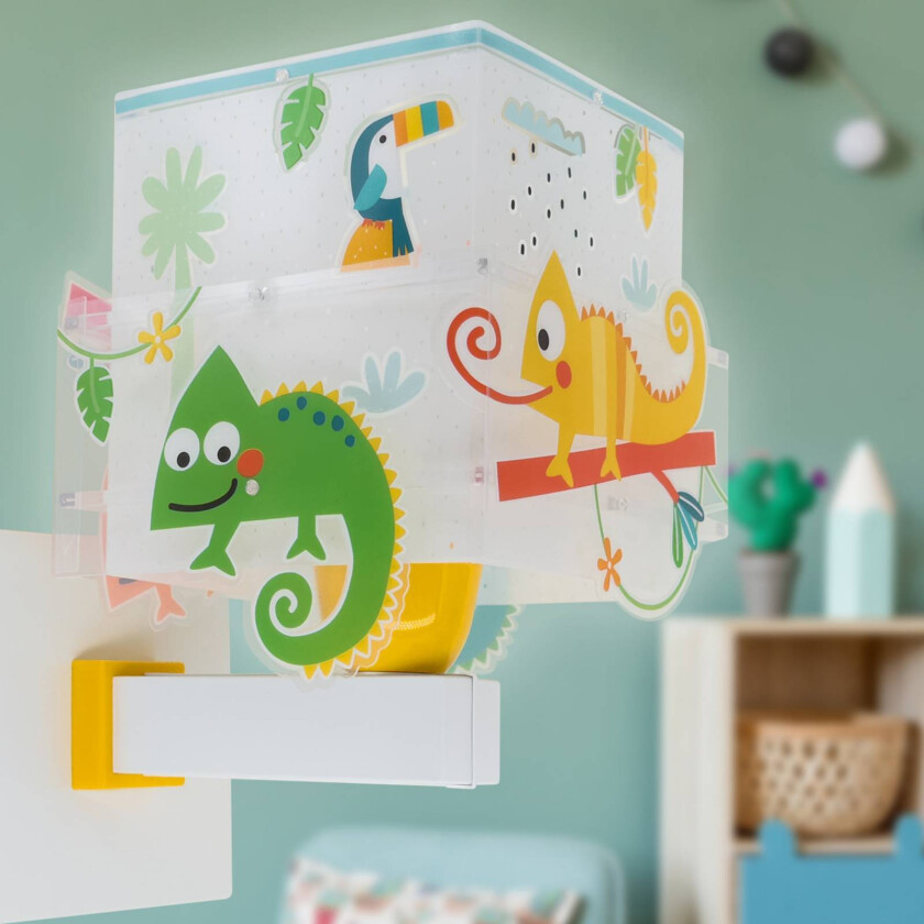 Happy Jungle vegglampe med kabel/støpsel