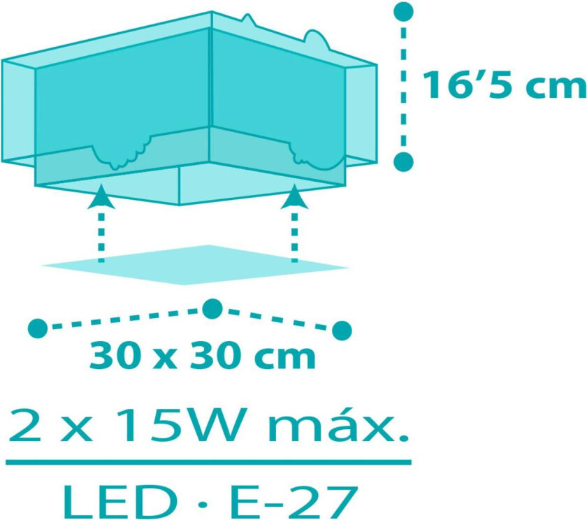 Happy Jungle taklampe til barnerom