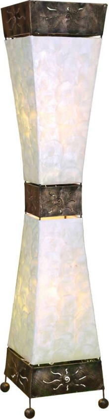 Adrian gulvlampe, Capiz-skall, høyde 100 cm