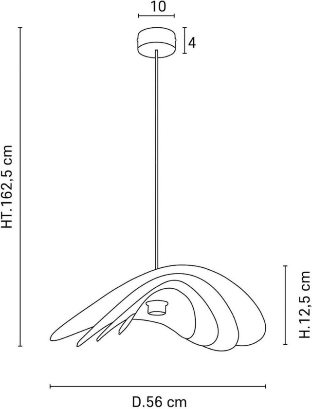 Selenitis hengelampe, Ø 56 cm