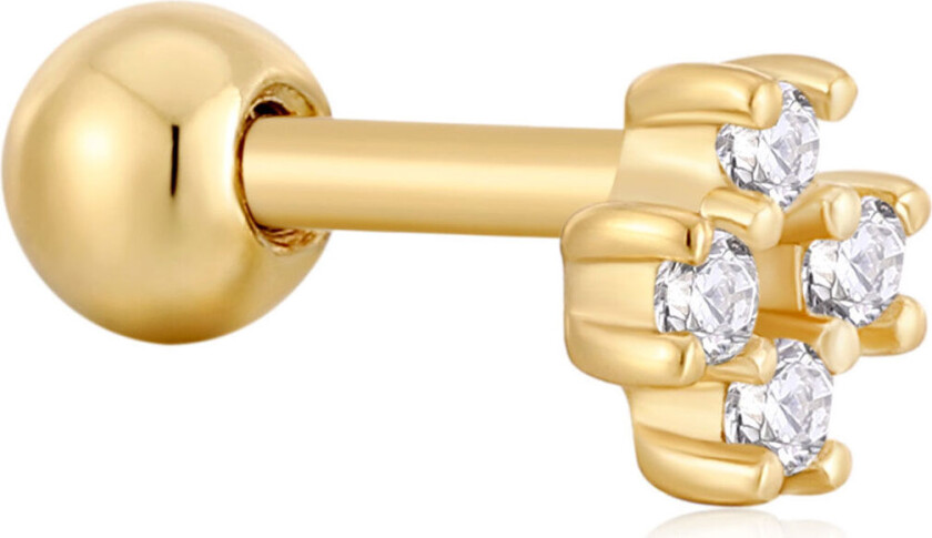 , Single stud i forgylt 925 sølv