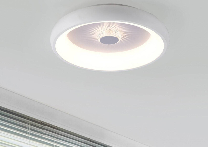 Vertigo LED-taklampe, CCT, Ø 46,5 cm, hvit