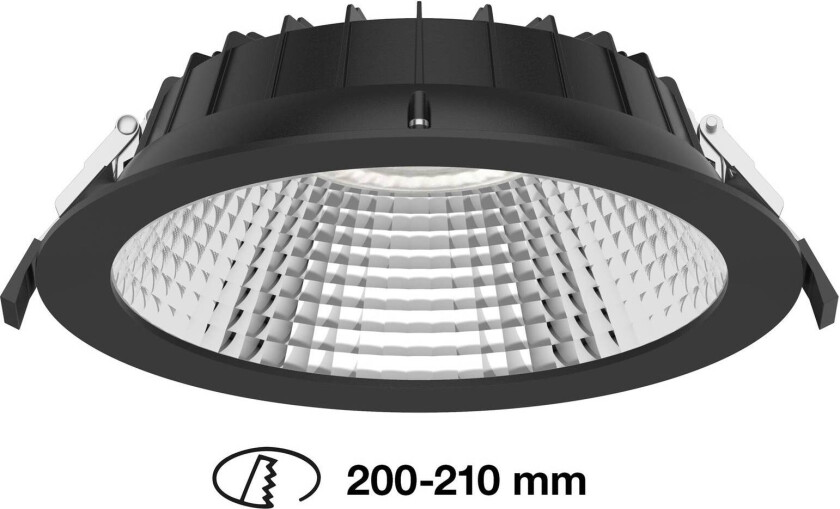 SLC Shift LED-innfellingsspot Ø 22,8cm CCT, svart