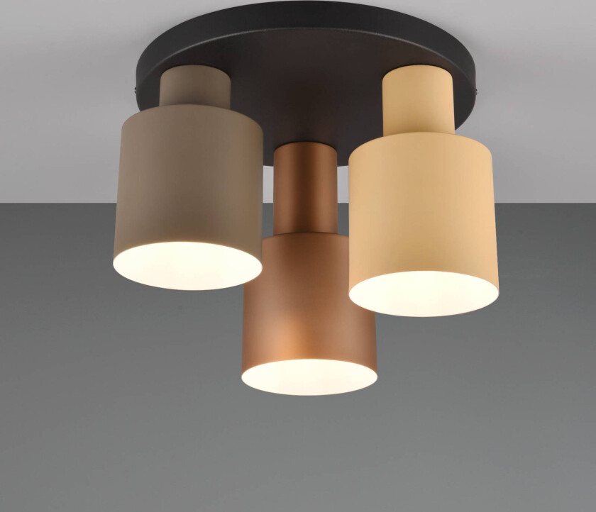 Taklampe Agudo, multifarget, 3 lyskilder sirkel