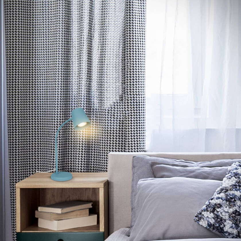 Skriva bordlampe, GU10-fatning, due blå