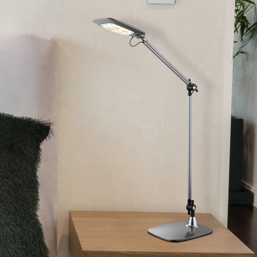 LED-bordlampe Pattaya ledd sølvgrå dim CCT