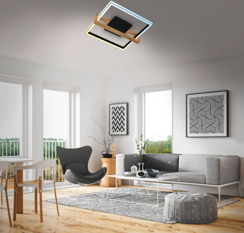 LED-taklampe 3768015 CCT med fjernkontroll