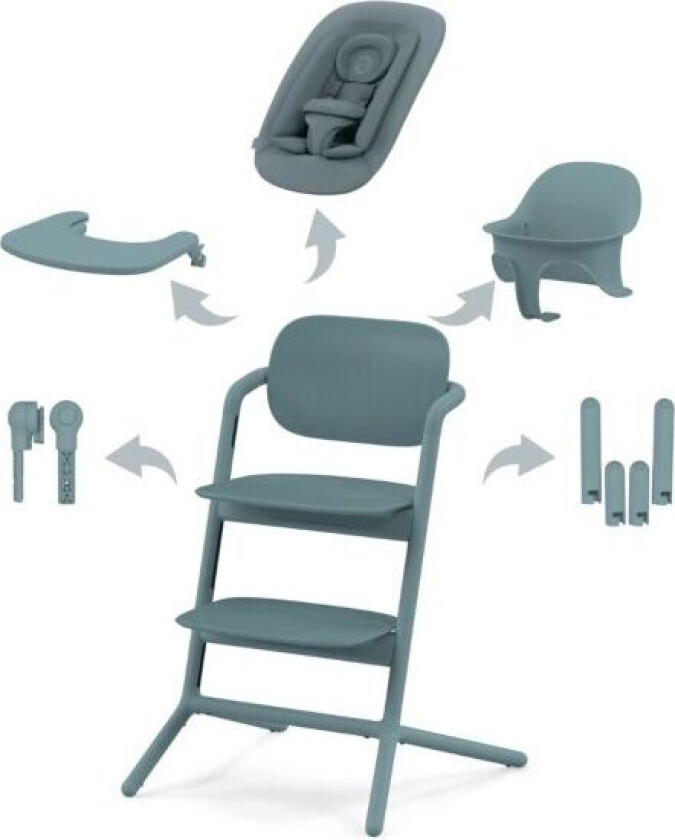 Cybex, Spisestol, Lemo Chair, 4i1 Pakke - Stone Blue