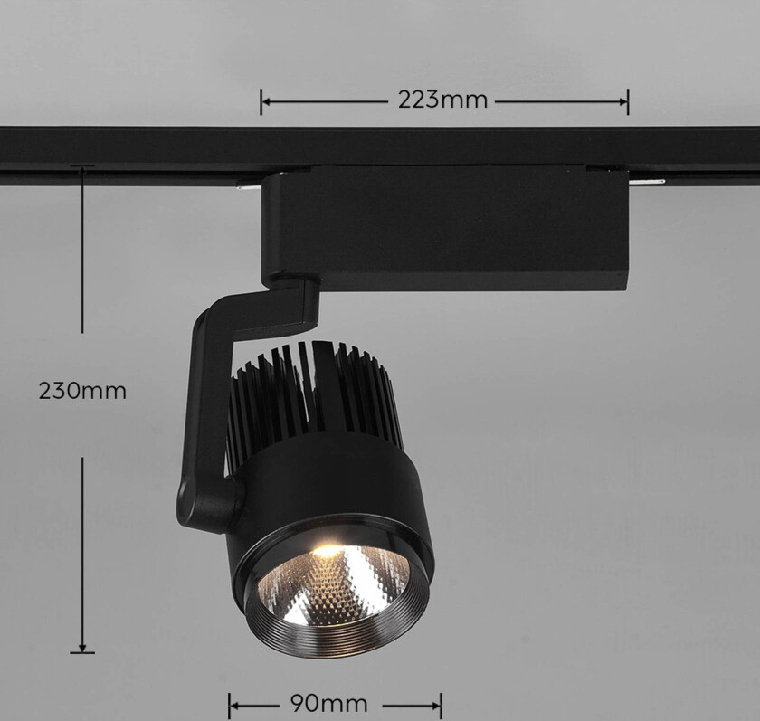 LED-spot Radiator DUOline, CCT, matt svart