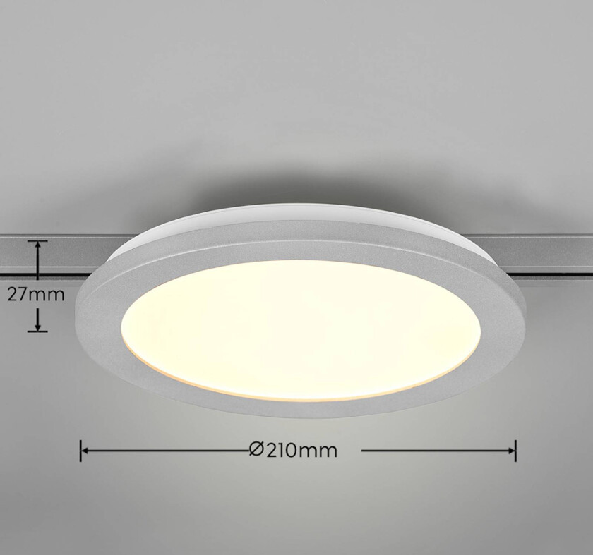 LED-taklampe Camillus DUOline, Ø 26 cm, titan