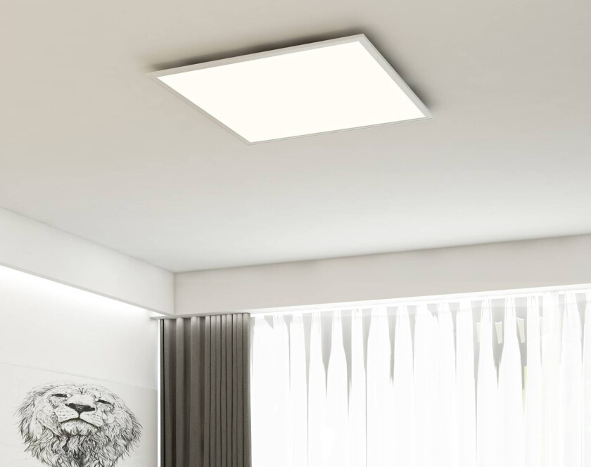 LED-panel Simple hvit, ultraflat, 59,5 x 59,5 cm