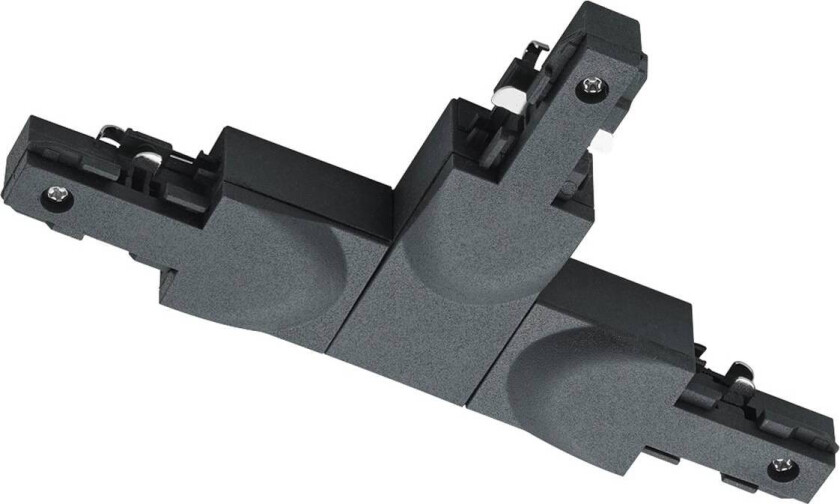 T-kontakt DUOline, PE ute venstre, matt svart