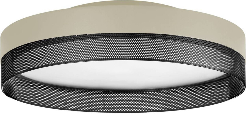 LED-taklampe Mesh, Ø 45 cm, sand/svart