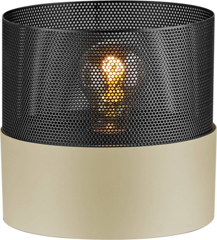 Bordlampe Mesh E27, høyde 18 cm, sand/svart