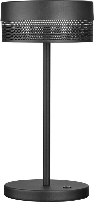 LED-bordlampe Mesh oppladbart batteri, høyde 30 cm, svart
