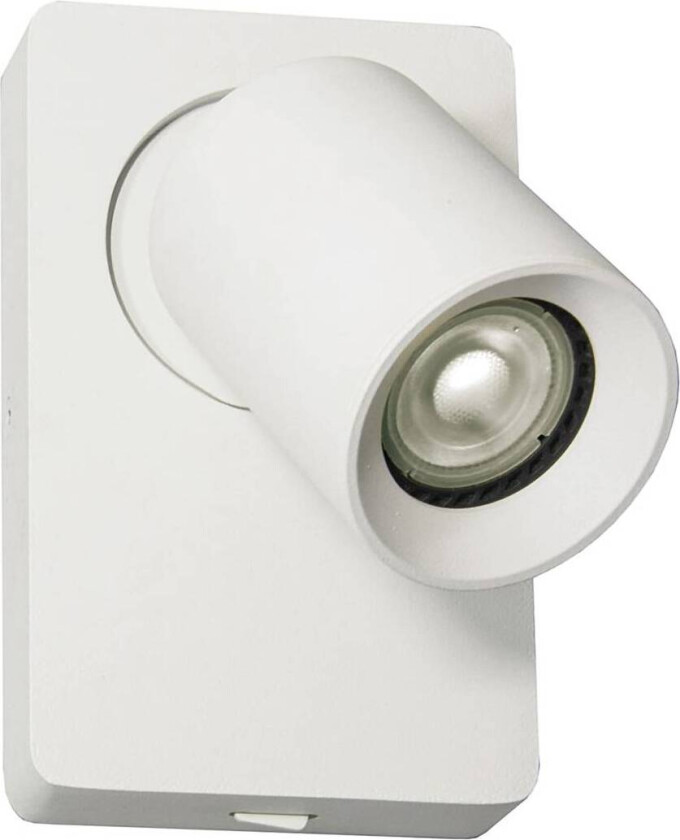 Veggspot Steven, bryter, dreibar, hvit