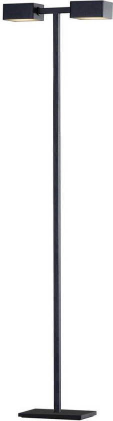 LED-gulvlampe Nosto av stål, vippbare skjermer