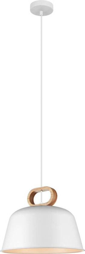 Hengelampe Clip av stål, hvit