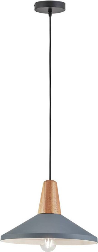 Hengelampe Tom med treelement, blå-grå