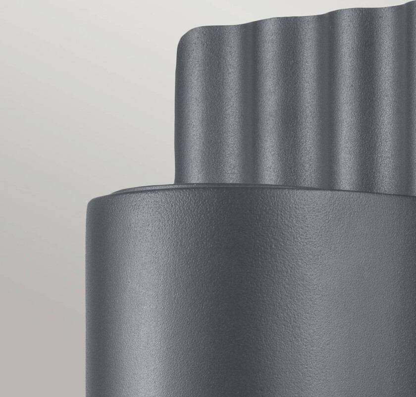 Utendørs vegglampe Dali av rustfritt stål, grå