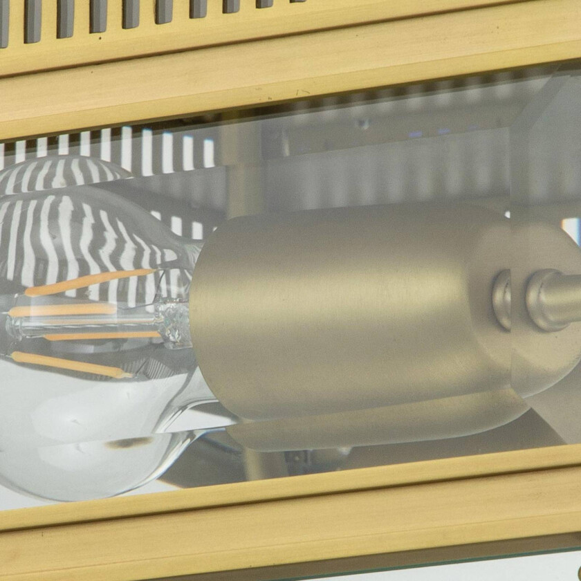 Utendørs taklampe Holborn, børstet messing