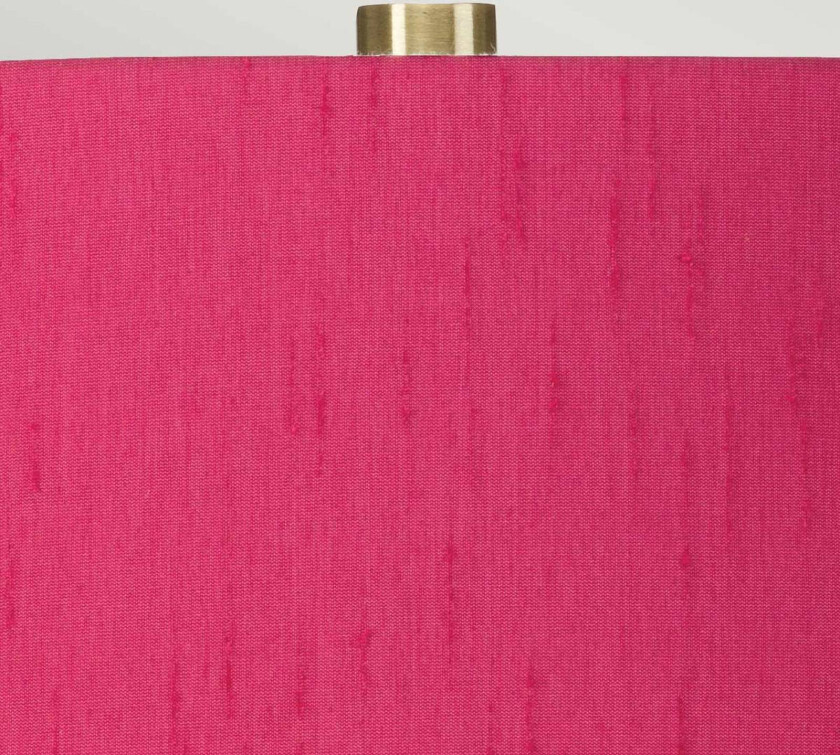 Tekstil-bordlampe Isla antikk messing / tranebær