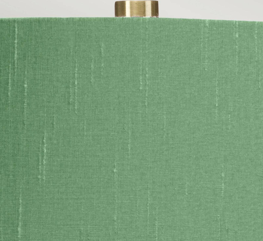 Tekstil-bordlampe Isla antikk messing / grønn