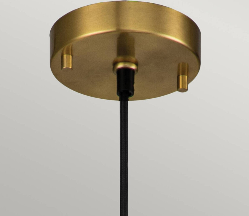 Pendellampe Etoile, 1fl Ø 13,3 cm messing, antikk