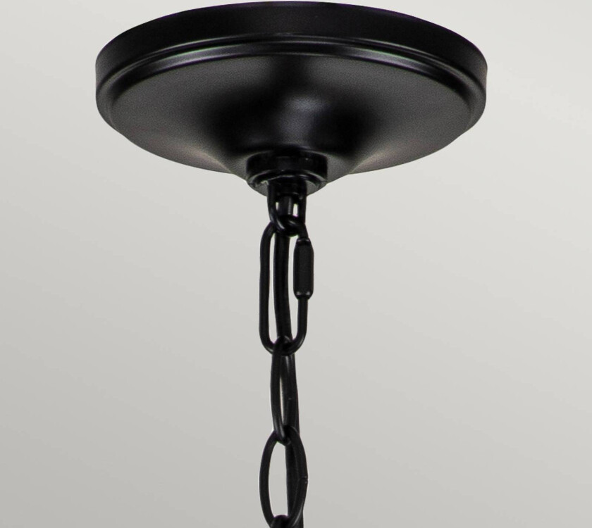 Lysekrone Capitol Hill, 12 lyskilder, svart