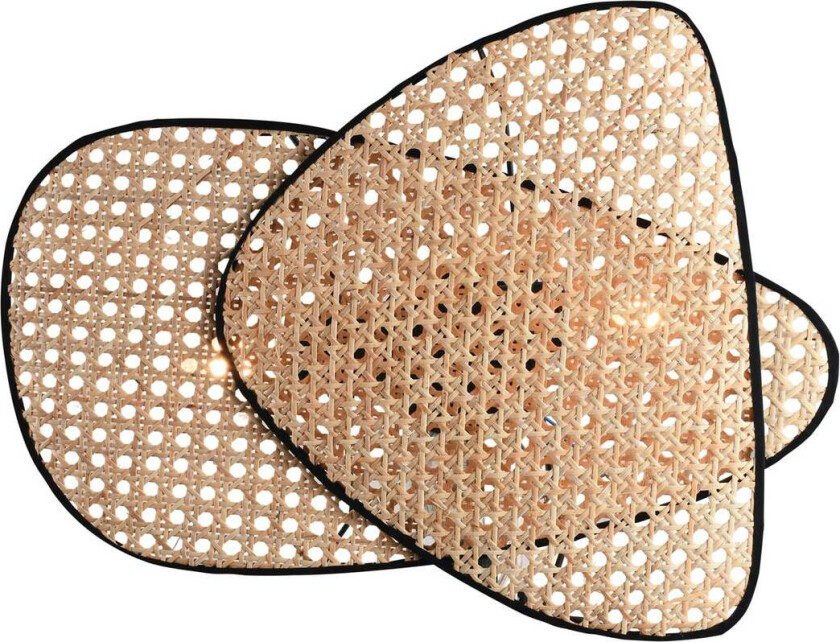 Vegglampe Gheisa av rotting, 2 lyskilder