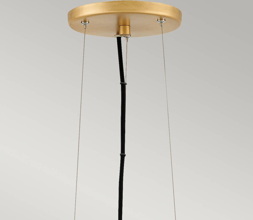 Hengelampe Nula, 1 lyskilde skjellhvit/gull