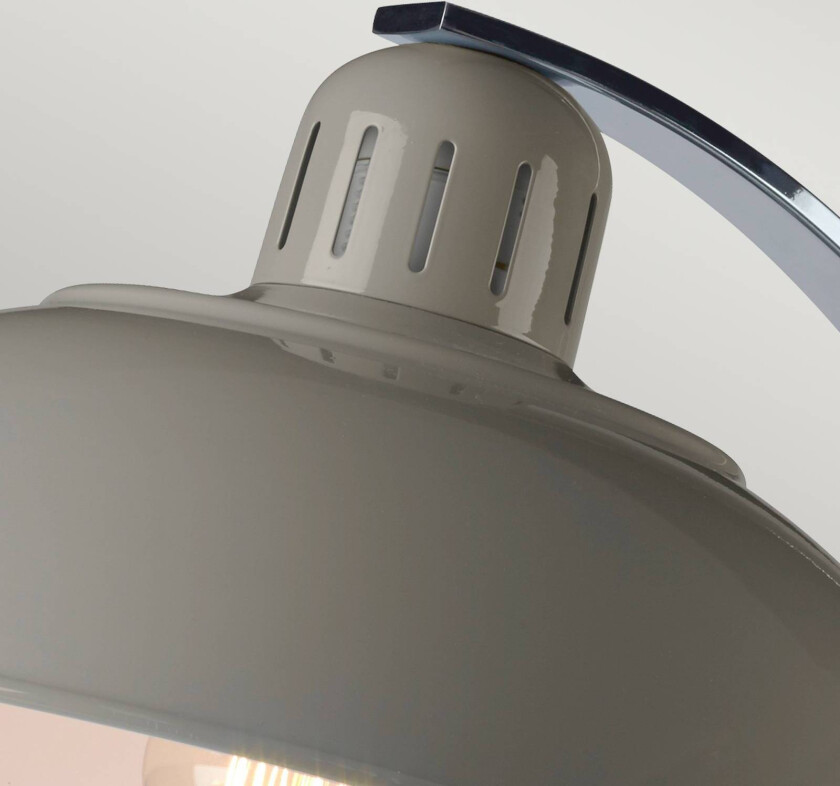 Bordlampe Franklin i retro stil, grå