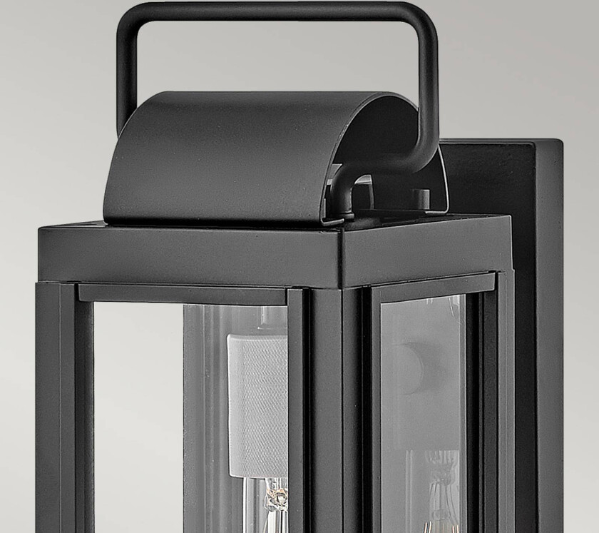 Utendørs vegglampe Sag Harbour, 1 lyskilde svart