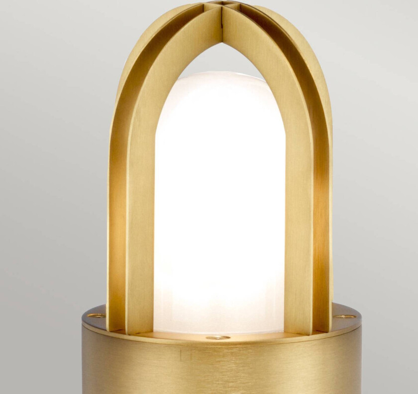 Sokkellampe Paignton rustfritt stål messing