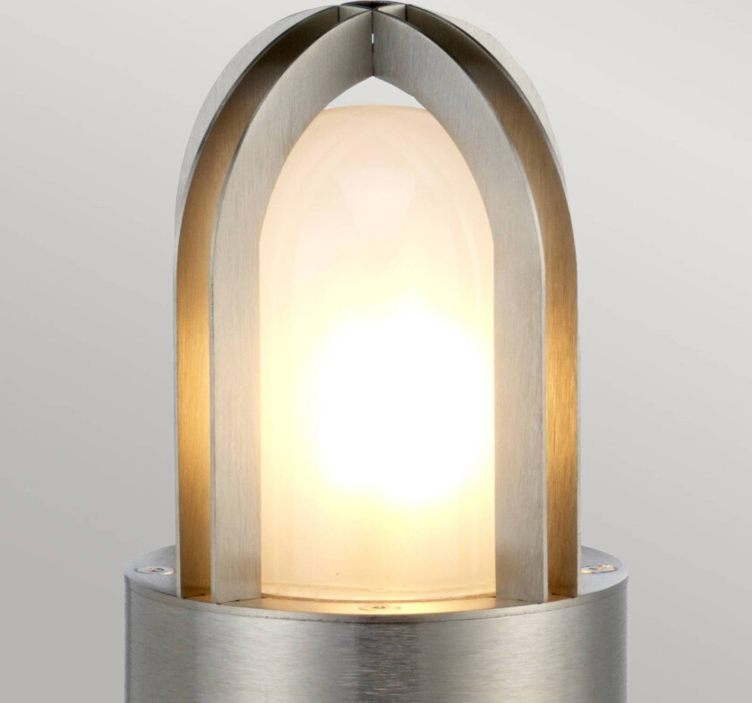 Sokkellampe Paignton av rustfritt stål sølv