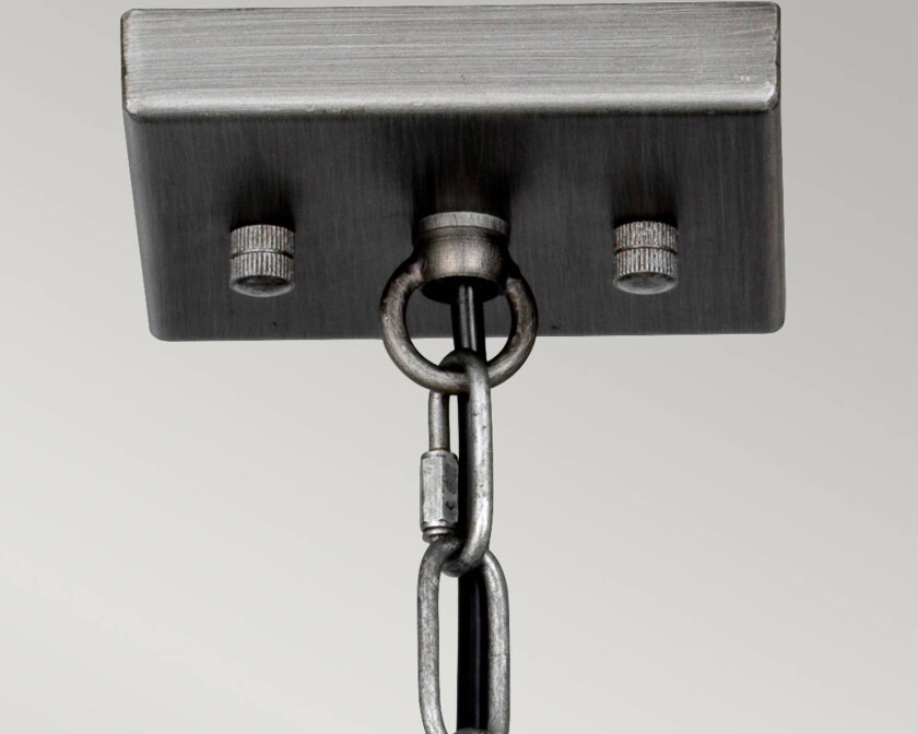 Hengelampe Louvre i industriell stil, 4 lyskilder