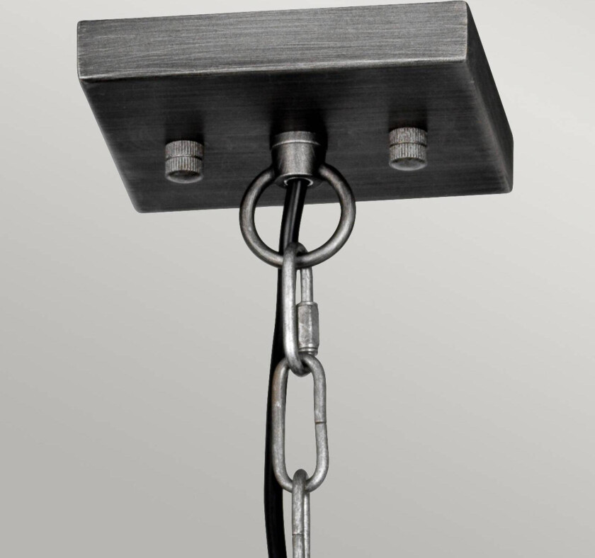 Hengelampe Louvre i industriell stil, 6 lyskilder