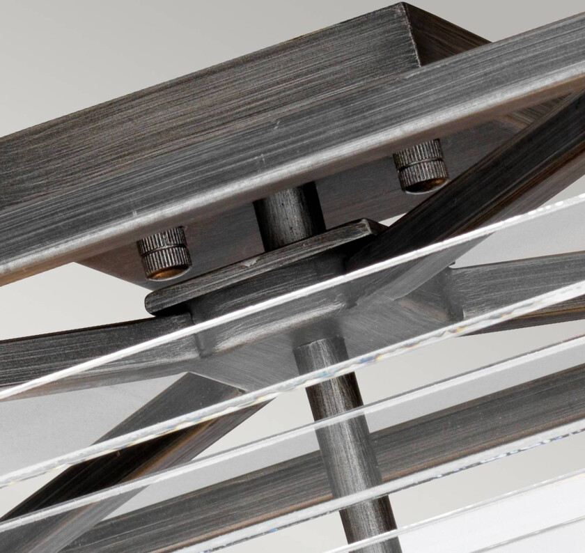 Taklampe Louvre i industriell stil, 4 lyskilder