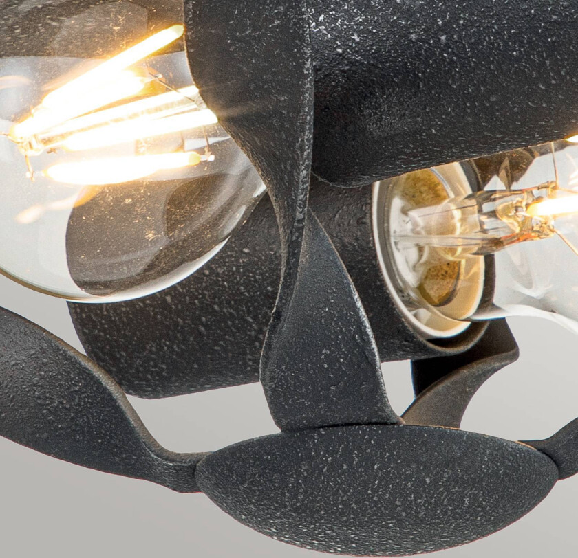 Taklampe Bradbury, 2 lyskilder, grå