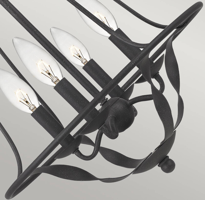 Hengelampe Bradbury, 4 lyskilder, grå