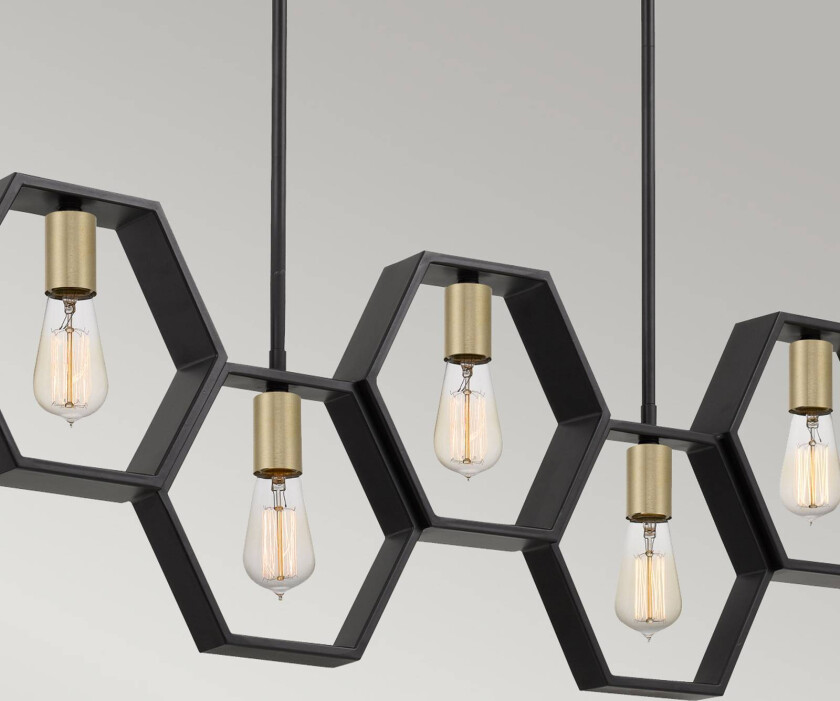 Hengelampe Bismarck, lineær, 5 lyskilder