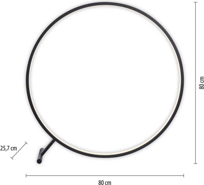 LED-gulvlampe Hula CCT med fjernkontroll Ø 80 cm