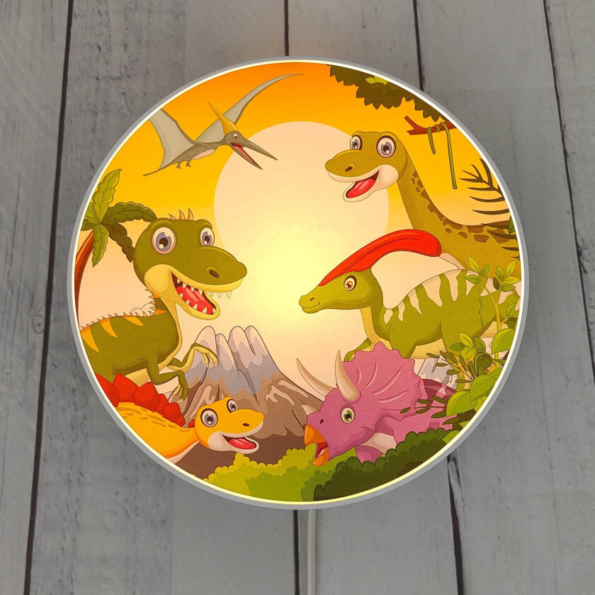 Vegglampe Dinos med støpsel