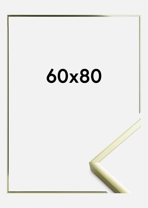 Ramme Poster Aluminum Akrylglass Gold 60x80 Cm